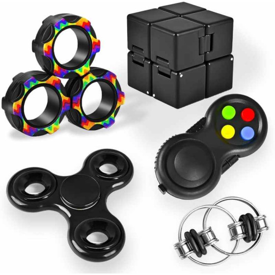 Valentine's Day Gift Set of 5 Fidget Toys Adult Set Fidget Fidget Fidget for Classroom Essential Autism Sensory Pack Figette Cube ADHD Special Treasure Award Tool Relieve Stress Table Cool Gadgets Suitable for Children and Adolescents